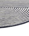 Tapis ovale en laine 140 x 200 cm blanc et gris graphite KWETA_866864