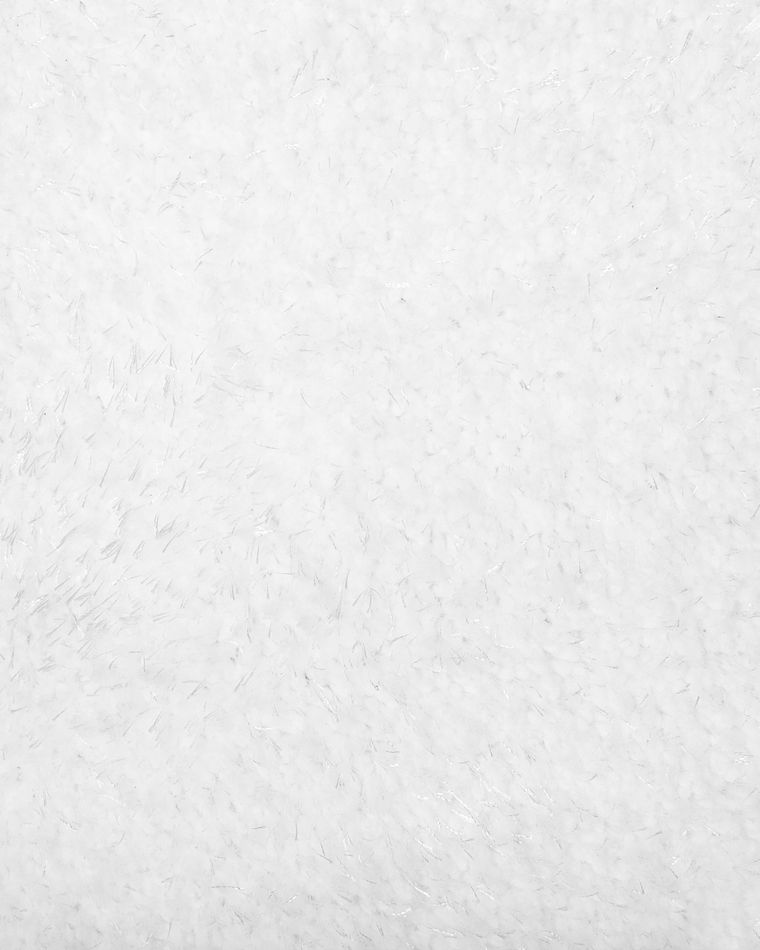 Shaggy Round Area Rug ⌀ 140 cm White DEMRE Beliani.co.uk