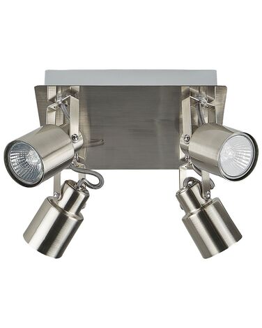 4-spotlys loftslampe i metal sølv BONTE