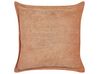 Set of 2 Corduroy Cushions 43 x 43 cm Orange ZINNIA_855240