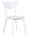 Set of 2 Wooden Dining Chairs White ROXBY_792014