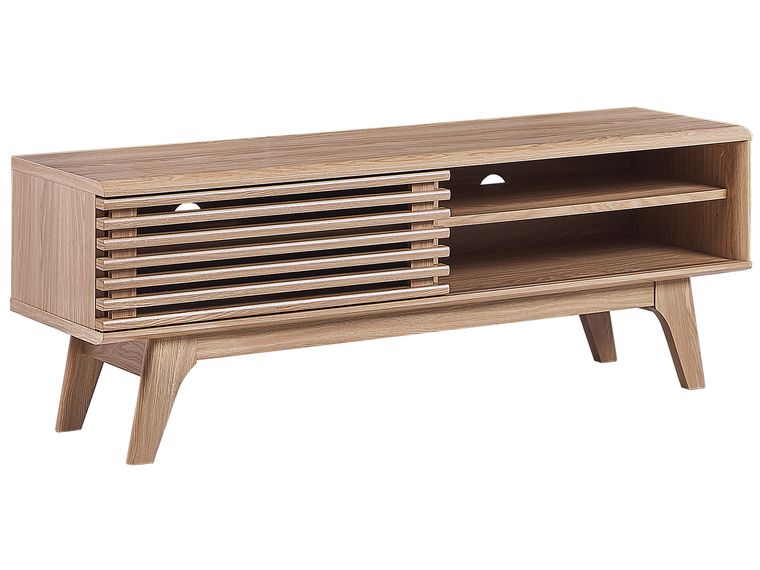 TV Stand Light Wood TOLEDO Beliani.co.uk