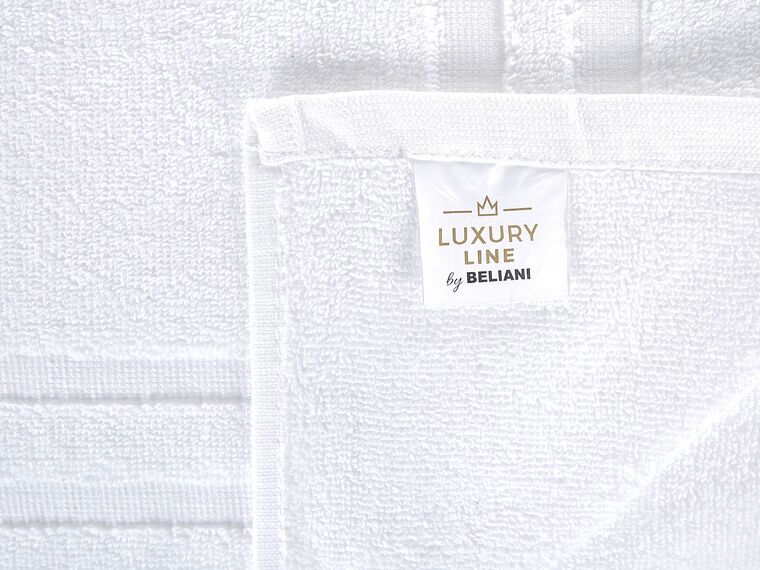 Set of 9 Cotton Terry Towels White ATIU Beliani.co.uk