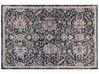 Teppich dunkelblau / beige 200 x 300 cm orientalisches Muster Kurzflor MALISHKA_854909