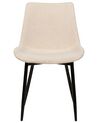 Set of 2 Boucle Dining Chairs Beige AVILLA_877492