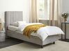 Łóżko regulowane tapicerowane 90 x 200 cm szare DUKE II_910585