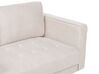 Conjunto de sofás 3 lugares em tecido creme NURMO_896204