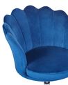 Krzesło biurowe regulowane welurowe niebieskie MONTICELLO_851755