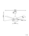 Ceiling Fan with Light Grey and Light Wood HOBBLE_862544