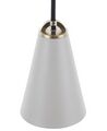Metal Pendant Lamp Grey CARES_690657