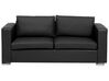 3 Seater Leather Sofa Black HELSINKI_77859
