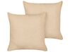 Set of 2 Boucle Cushions 60 x 60 cm Sand Beige LEUZEA_903466