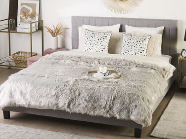 Bedspread 200 x 220 cm Light Grey DELICE