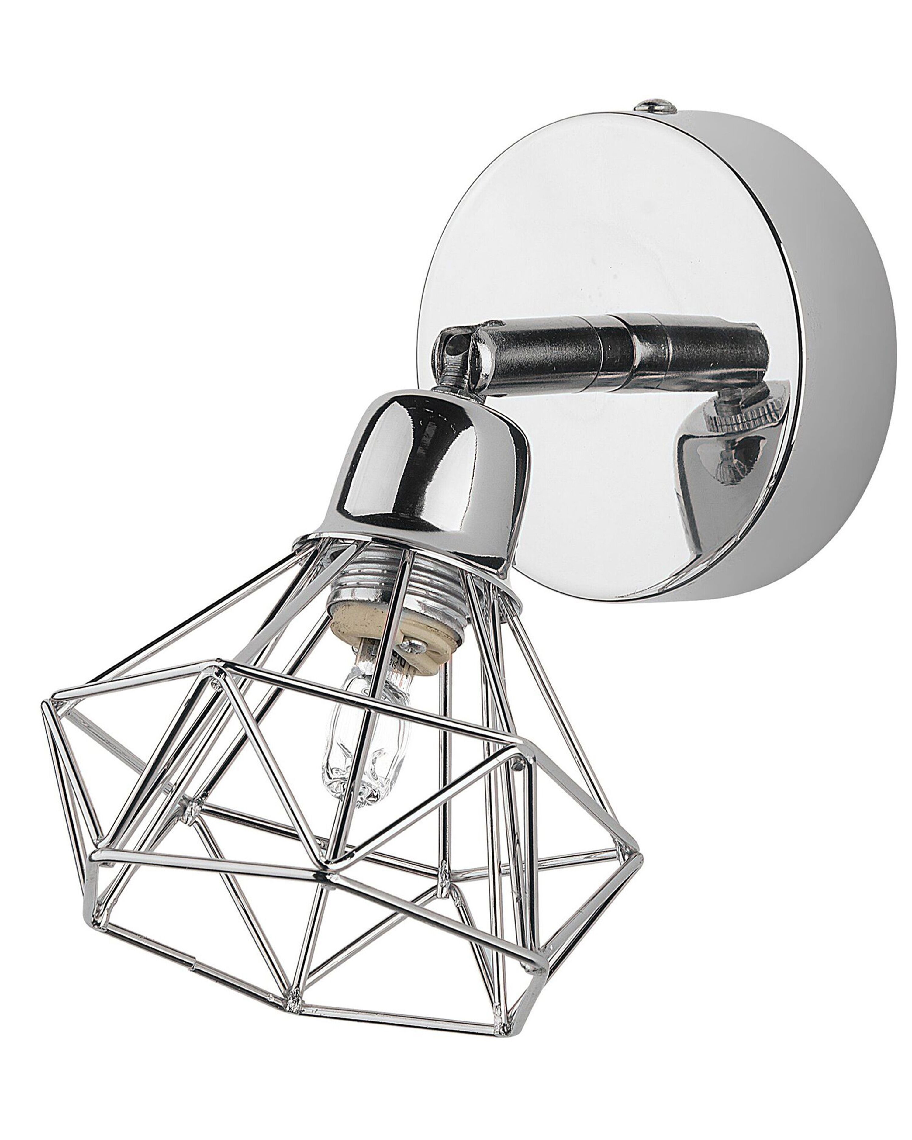 Zestaw 2 lamp ściennych srebrne ERMA