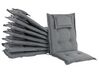 Set de 8 coussins en tissu gris pour chaises de jardin MAUI_769666