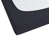Drap-housse en coton 160 x 200 cm noir JANBU_845335
