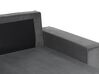 Left Hand Jumbo Cord Corner Sofa Bed Graphite Grey ABACKA_896821