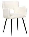 Set of 2 Boucle Dining Chairs White SANILAC_877437