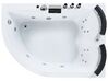 Bañera de hidromasaje esquinera LED de acrílico blanco/negro/plateado izquierda 160 x 113 cm PARADISO_680886