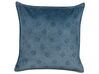 Velvet Cushion Geometric Pattern 45 x 45 cm Dark Blue SESELI_838251
