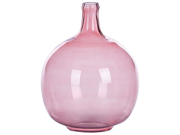 Wazon dekoracyjny szklany 31 cm różowy CHAPPATHI_823617