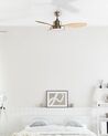 Ceiling Fan with Light Silver with Light Wood BANDERAS_870947