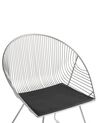 Conjunto de 2 sillas de comedor de metal plateado AURORA_702515