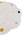 Okrúhly detský bavlnený koberec ⌀ 120 cm béžový DUREVI_907169