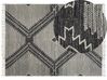 Teppich Baumwolle schwarz / weiss 160 x 230 cm Kurzflor ARBAA_831279