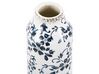 Blumenvase Steinzeug weiß / blau 35 cm MULAI_810761
