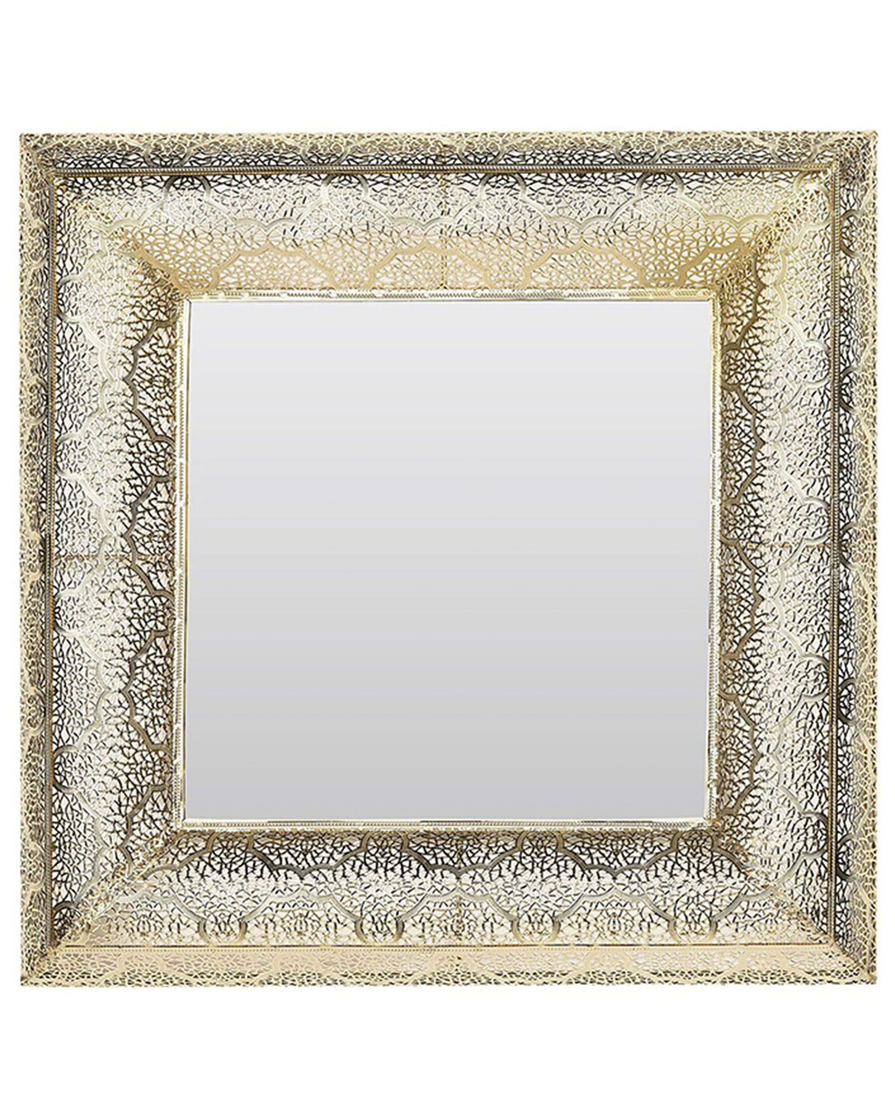 Wall Mirror 60 x 60 cm Gold PLERIN Beliani.co.uk