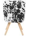 Fabric Armchair Black and White BJARN_546294