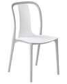 Conjunto de 2 cadeiras de jardim branco e cinzento SPEZIA_808225