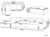 3-miestna modulárna zamatová rohová pohovka s taburetom pravostranná béžová HELLNAR_911137
