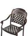 Set di 4 sedie da giardino alluminio marrone scuro MANFRIA_765574