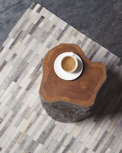 Matto lehmännahka harmaa 160 x 230 cm AHILLI