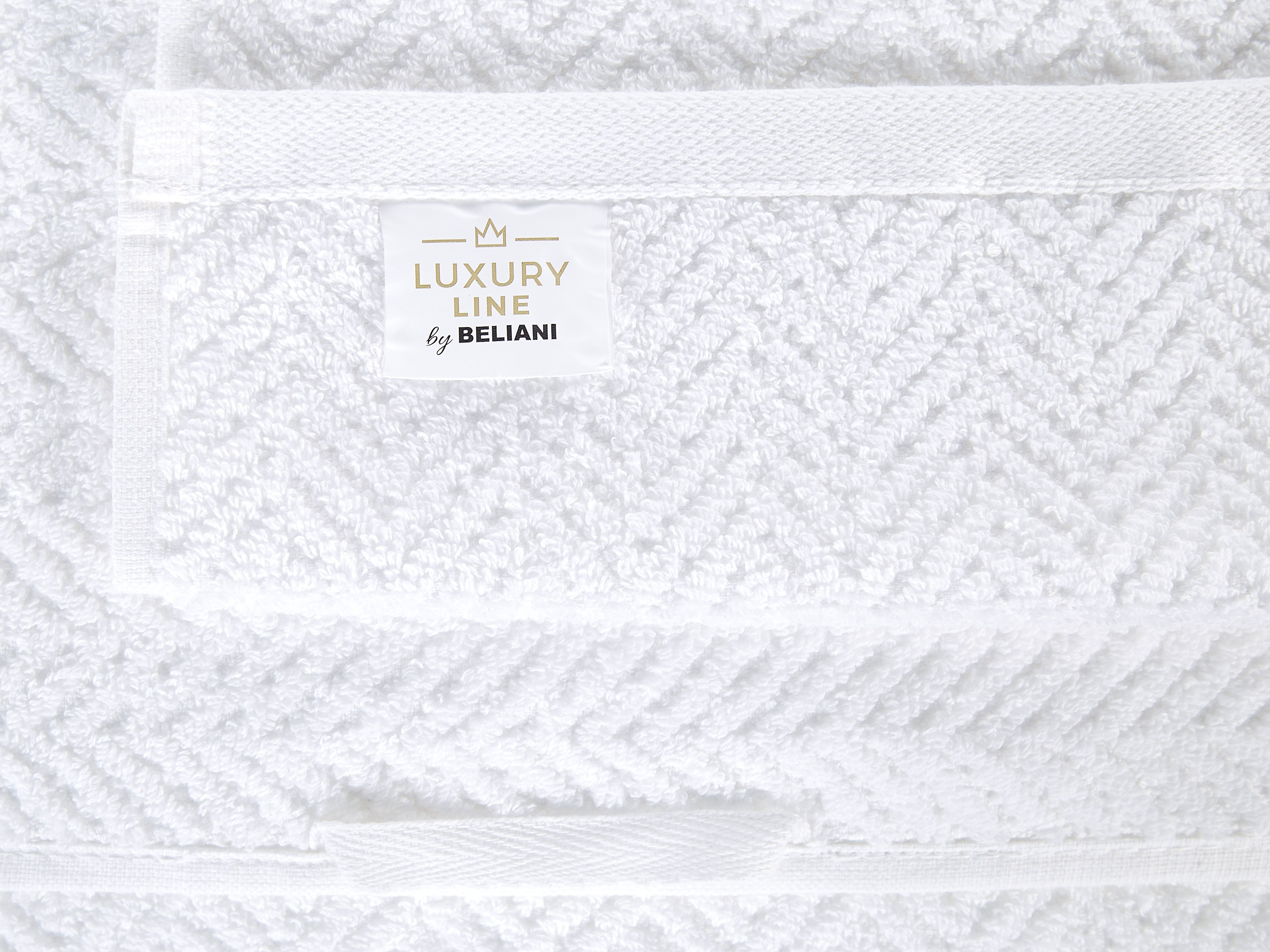Set of 2 Cotton Terry Towels White MITIARO Beliani.dk