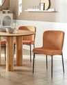 Lot de 2 chaises de salle à manger en tissu orange ADA_873330