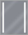 Specchio rettangolare da parete a LED 60 x 80 cm argento MARTINET_748394