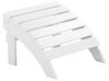 Garden Chair with Footstool White ADIRONDACK_809487