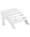 Garden Chair with Footstool White ADIRONDACK_809487