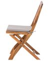 Conjunto de dos sillas de jardín madera de acacia marrón CENTO_691091