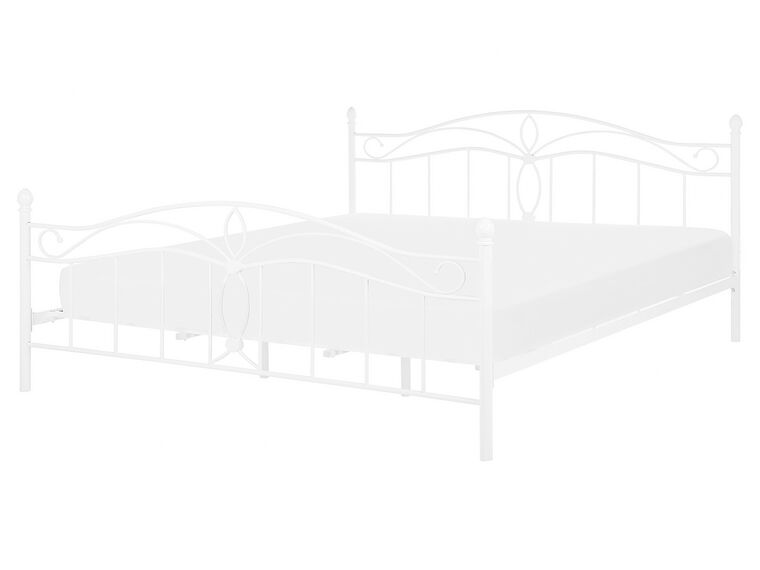 Łóżko metalowe 160 x 200 cm białe ANTLIA_806609