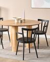 Set of 4 Plastic Dining Chairs Black MORILL_876227