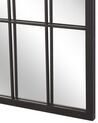 Metalowe lustro ścienne okno 50 x 115 cm czarne CASSEL_819037