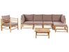6 Seater Bamboo Garden Sofa Set Taupe CERRETO_908829