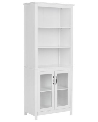 Display Cabinet with Glass Doors White LUSBY