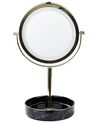 Specchio da tavolo LED oro e nero ø 26 cm SAVOIE_848177