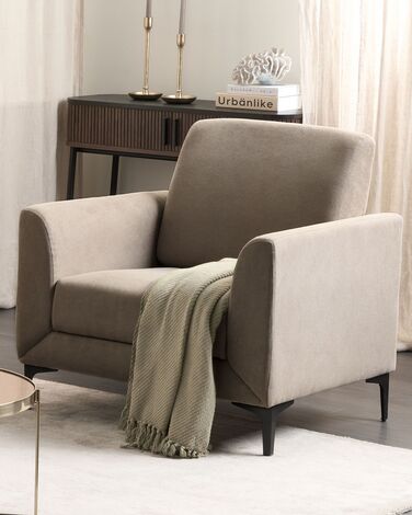 Fabric Armchair Taupe FENES