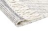 Teppich Wolle grau / weiß 160 x 230 cm geometrisches Muster Kurzflor SAVUR_862382